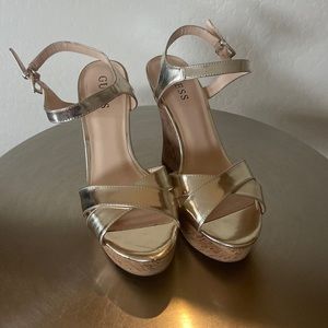 Guess gold wedges